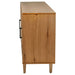 Natural wood Middleton 4-door sideboard with dual drawers, showcasing a sleek furniture piece from CoasterEveryday.