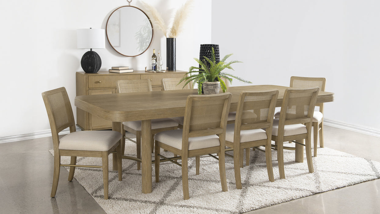 Arini 9-piece Extension Leaf Dining Table Set Sand Wash
