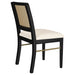 Set of two black Arini rattan cane dining side chairs with wooden legs, modern furniture by CoasterEveryday.