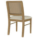 Set of two Arini Rattan Cane Dining Side Chairs in Sand Wash finish with woven cane seats and backrests, modern furniture by CoasterEveryday.