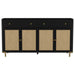 Black Arini 2-drawer cane door dining sideboard server by CoasterEveryday
