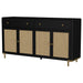 Arini black 2-drawer cane door dining sideboard server by CoasterEveryday