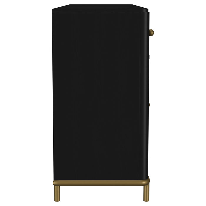 Arini black 2-drawer cane door dining sideboard server by CoasterEveryday