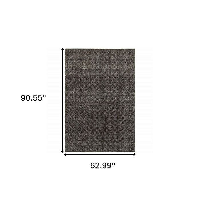 5' x 7' Geometric Power Loom Area Rug - Gray