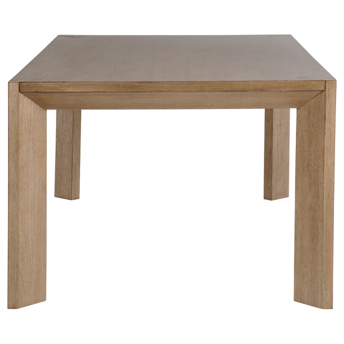 CoasterEveryday Bruner 7-piece 72-inch rectangular dining set in natural brown with table and six chairs