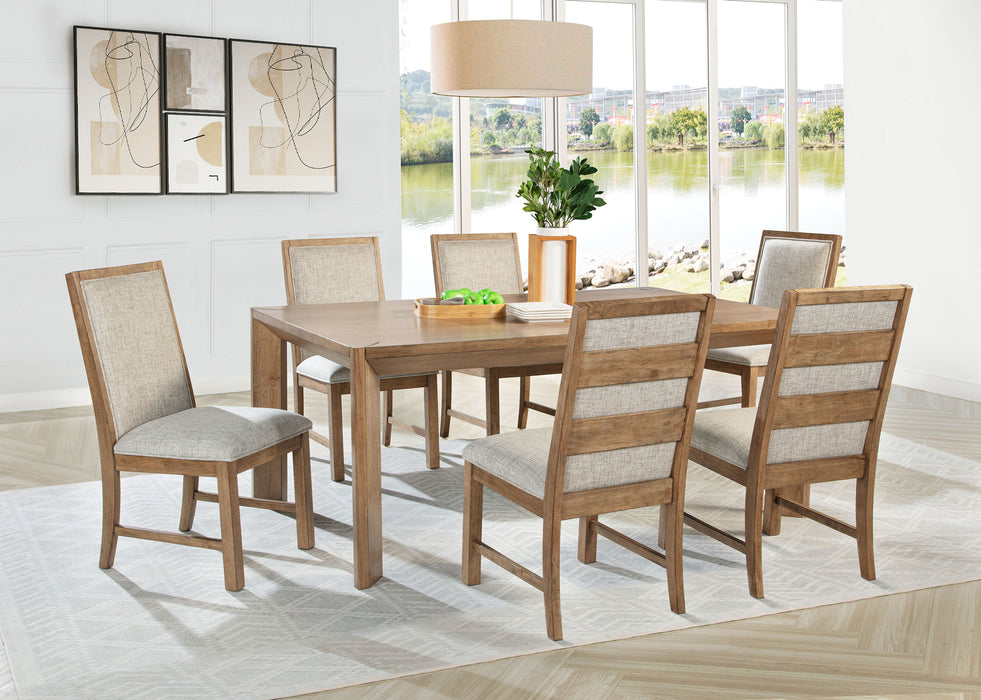 CoasterEveryday Bruner 72-inch rectangular wood dining table in natural brown finish