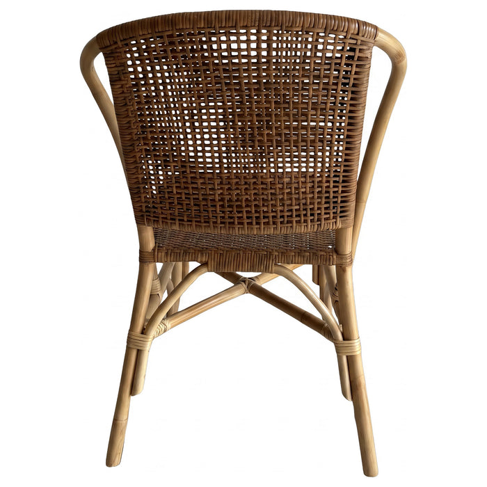 Lexley Woven Rattan Dining Side Chair Brown (Set of 2)
