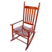 Giga wooden porch rocker chair with curved armrests and slatted back for outdoor relaxation and comfortable seating.