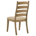 Set of two Danvers wood dining side chairs in brown oak finish by CoasterEveryday, showcasing sturdy wooden construction and sleek design.