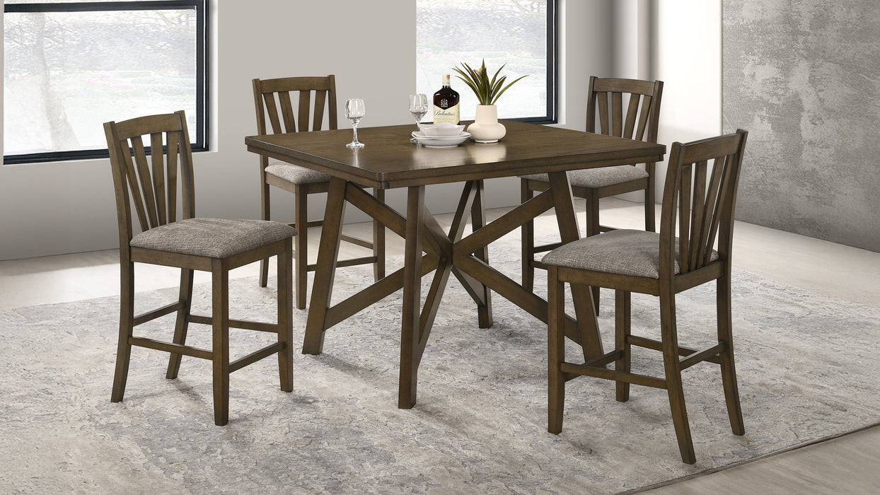 Canfield 5-piece 47-inch Counter Height Dining Set Brown
