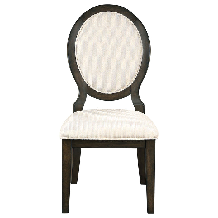 Twyla 7-piece Round Wood Dining Room Table Set Dark Cocoa