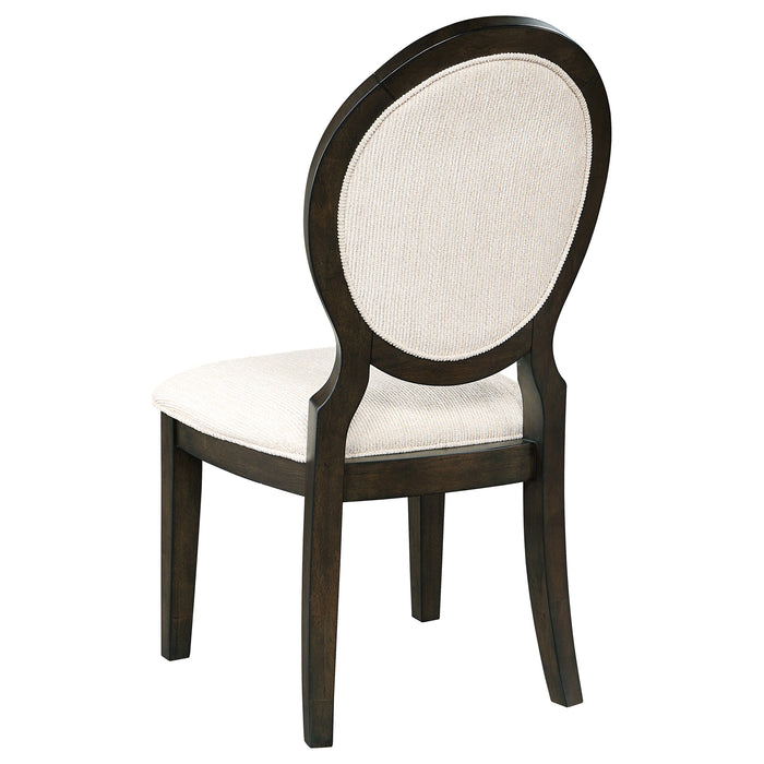 Twyla 7-piece Round Wood Dining Room Table Set Dark Cocoa