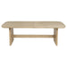 CoasterEveryday Kailani 110-inch rectangular wood dining table in beige oak finish, showcasing sturdy wooden construction and spacious surface.