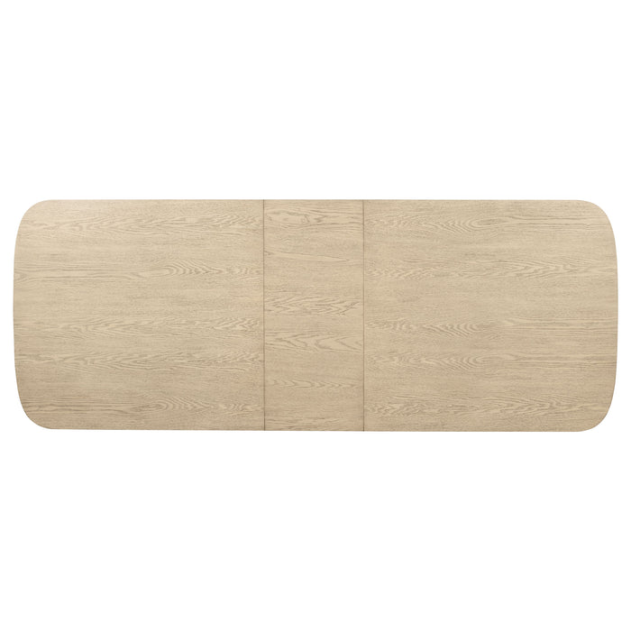 Kailani 110-inch Rectangular Wood Dining Table Beige Oak