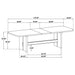 Kailani 110-inch rectangular wood dining table in beige oak with sturdy legs, ideal for large dining rooms.