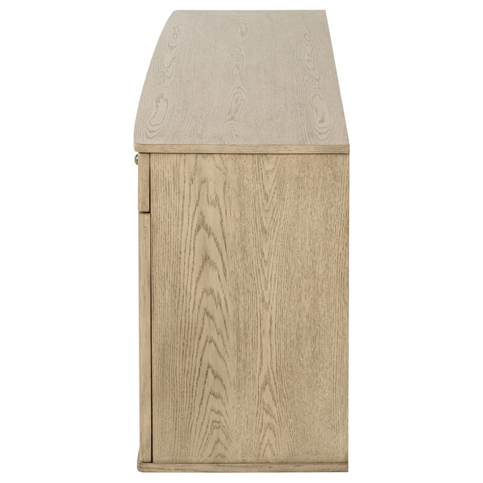 Kailani 4-door Cane Sideboard Buffet Cabinet Beige Oak