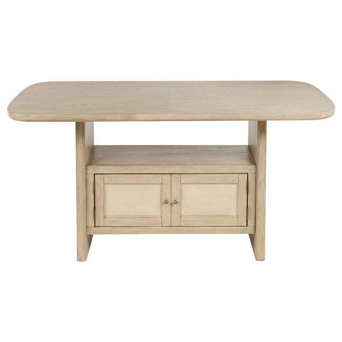 Kailani 7-piece Wood Counter Height Dining Set Beige Oak