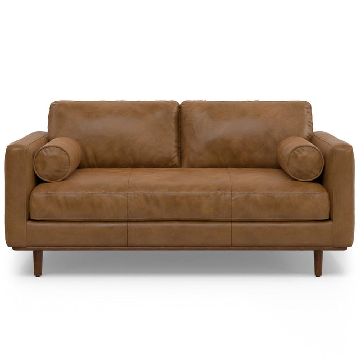 72" Leather Sofa - Brown