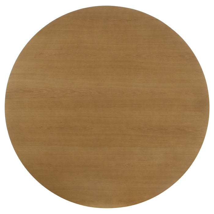 Hartville 5-piece Round Dining Table Set Natural Light Brown