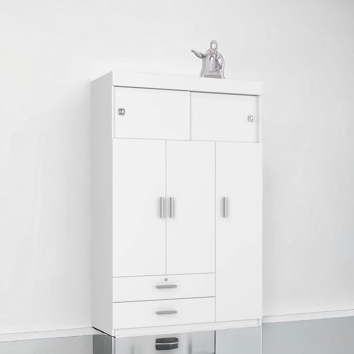 Four Drawer Dresser Wooden - White