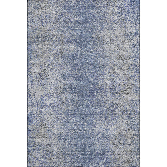 10' X 14' Abstract Washable Area Rug With UV Protection (667162) - Blue / Gray