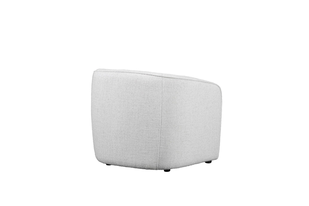 32" Contemporary Fabric Barrel Club Chair - Off White