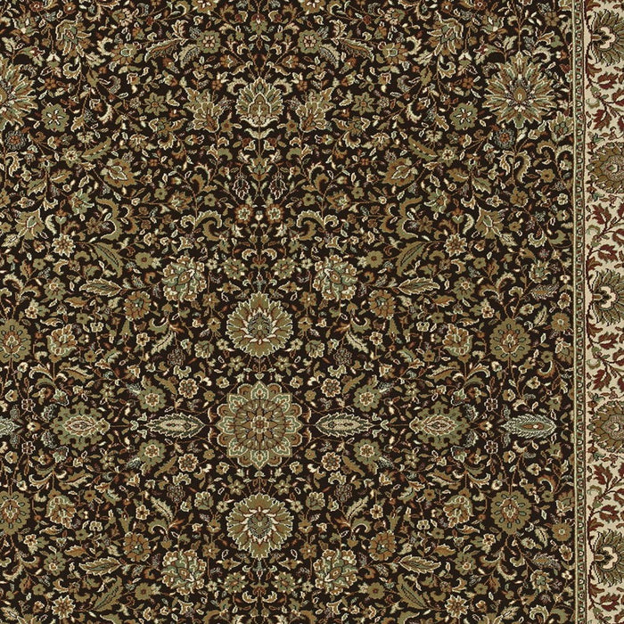 8' X 11' Oriental Area Rug - Brown / Ivory