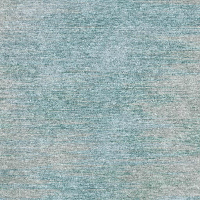 10' X 14' Abstract Washable Area Rug With UV Protection - Aqua And Gray