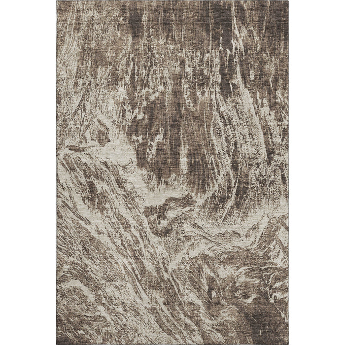 10' X 14' Abstract Washable Area Rug With UV Protection (676776) - Brown / Beige