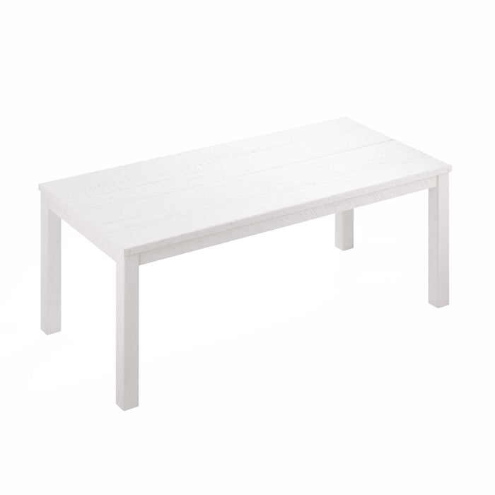 63" Solid Wood Dining Table - White