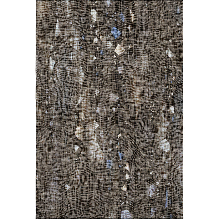 10' X 14' Abstract Washable Area Rug With UV Protection (717548) - Chocolate / Beige