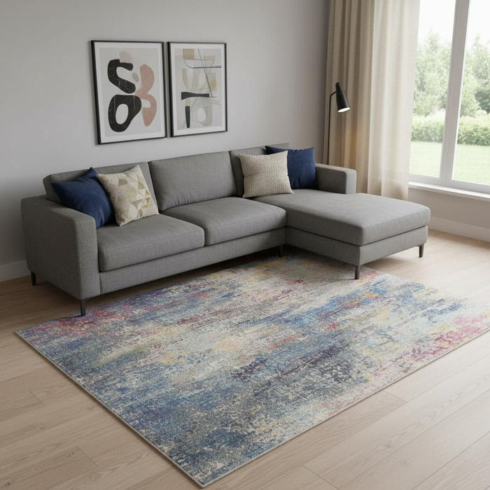 9' X 12' Abstract Area Rug (551359) - Blue