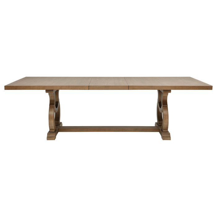 Brockway 104-inch Extension Leaf Dining Table Barley Brown