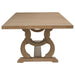 Brockway 104-inch extension leaf dining table by CoasterEssence with barley brown wood finish and sturdy rectangular design.