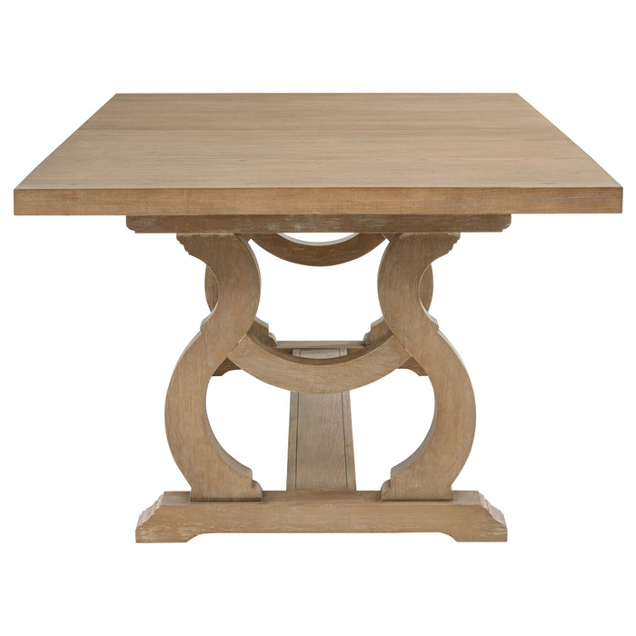 Brockway 104-inch Extension Leaf Dining Table Barley Brown