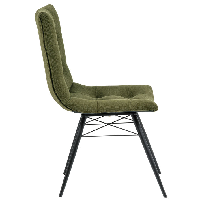 Aiken Fabric Upholstered Dining Side Chair Forest Green (Set of 4)