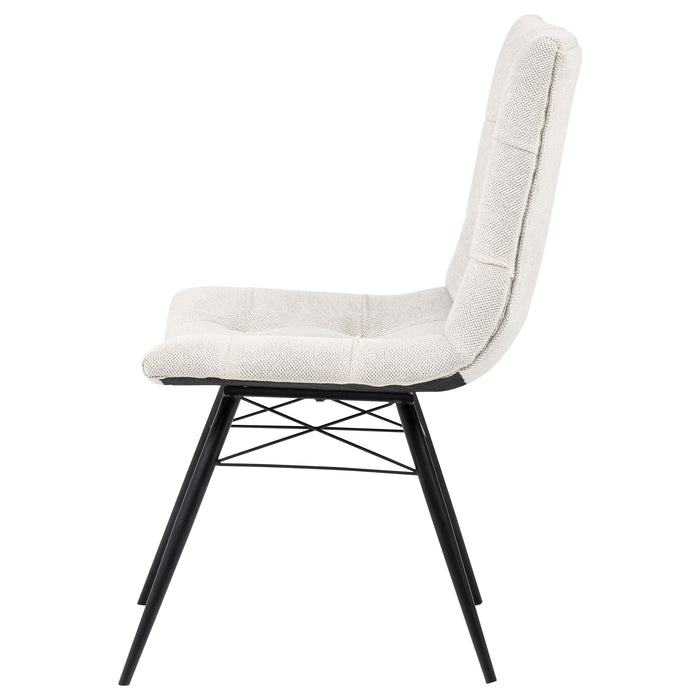 Aiken Fabric Upholstered Dining Side Chair Stone White (Set of 4)