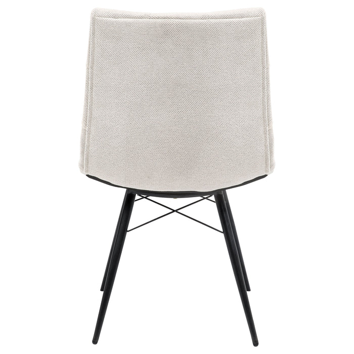 Aiken Fabric Upholstered Dining Side Chair Saddle Stone White (Set of 4)