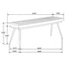 Misty leather upholstered dining bench in antique espresso finish, featuring a sturdy wooden frame and cushioned seat for comfort.