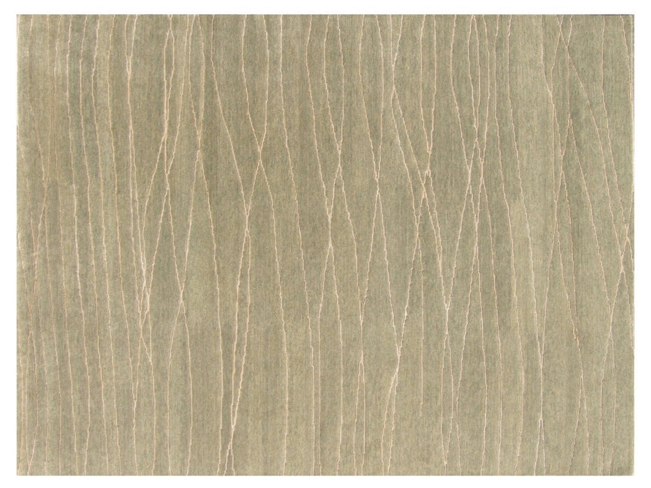 5' x 8' Wool Abstract Lines Hand Loomed Area Rug - Beige