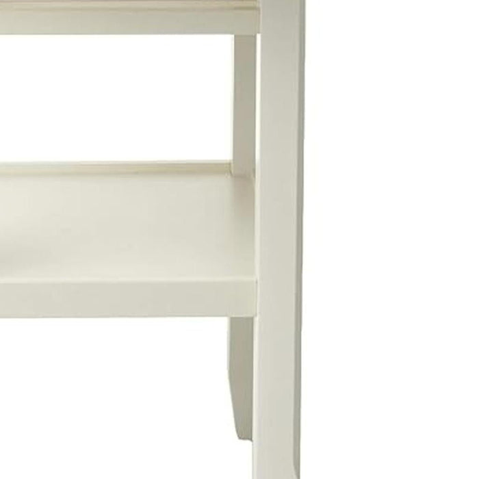 Wood Rounded Drop Leaf Bar Table - Cream