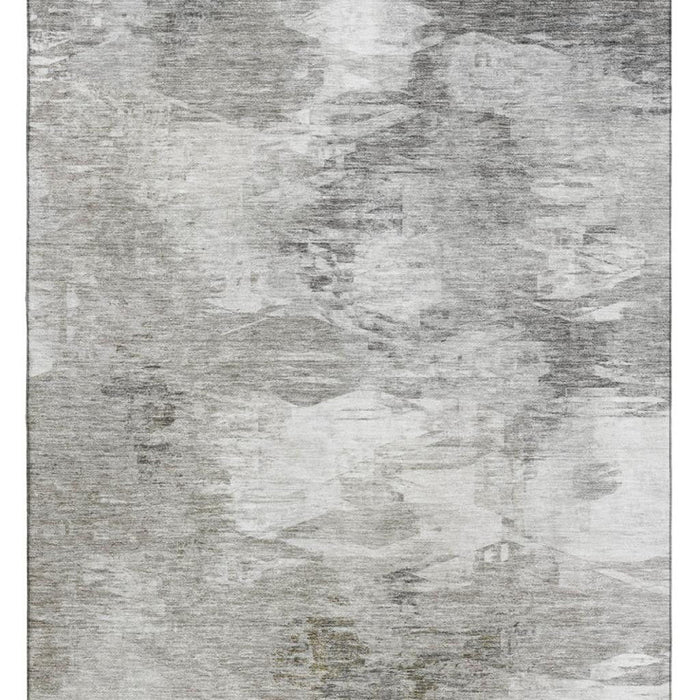 10' X 14' Abstract Washable Area Rug With UV Protection (650770) - Beige / Ivory