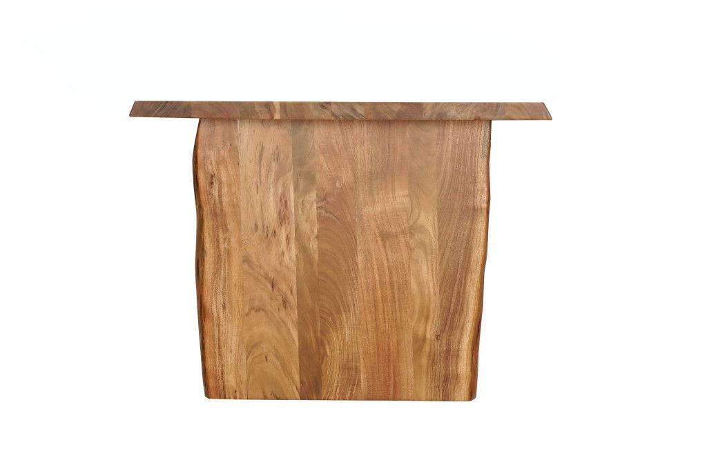 72" Solid Wood Live Edge Sled Base Dining Table - Natural