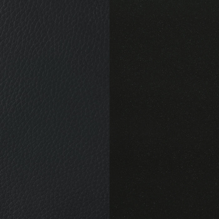 Vardon Genuine Leather Counter Height Chair Black (Set of 2)