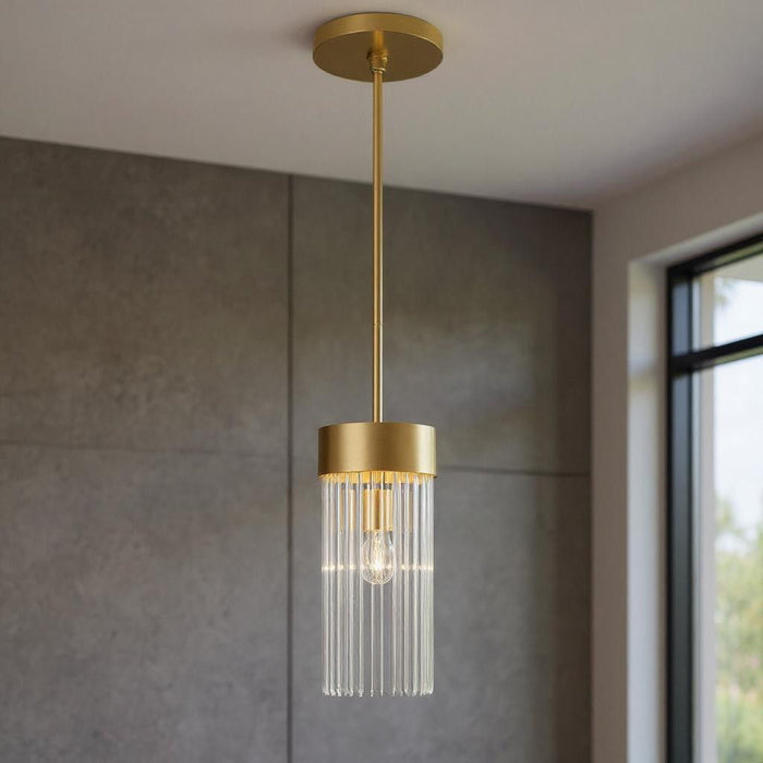Dimmable Chandelier With Shades - Gold