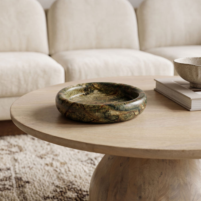 Marble tray from Meridian Furniture's Orelia collection, featuring a sleek, polished genuine marble surface and elegant tray design.