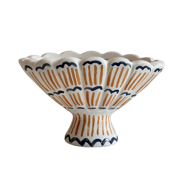 Earthenware - Roman Coral Bowl - White