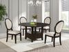 Dark cocoa Twyla 60-inch round dining table with built-in drawer, showcasing smooth wood finish and sturdy furniture design.