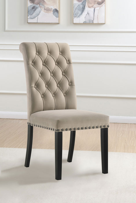 Alana Velvet Upholstered Dining Side Chair Sand (Set of 2)