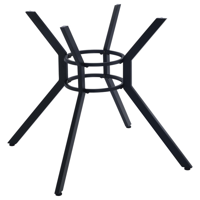 Steele Spoke Metal Dining Table Base Matte Black